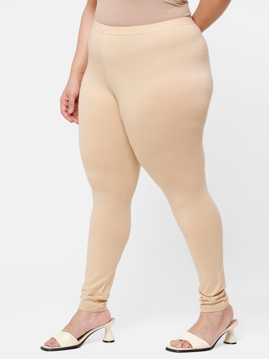 Beige leggings shop plus size