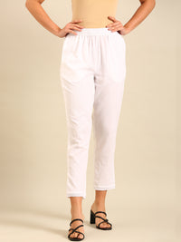 Cigarette Pants-White