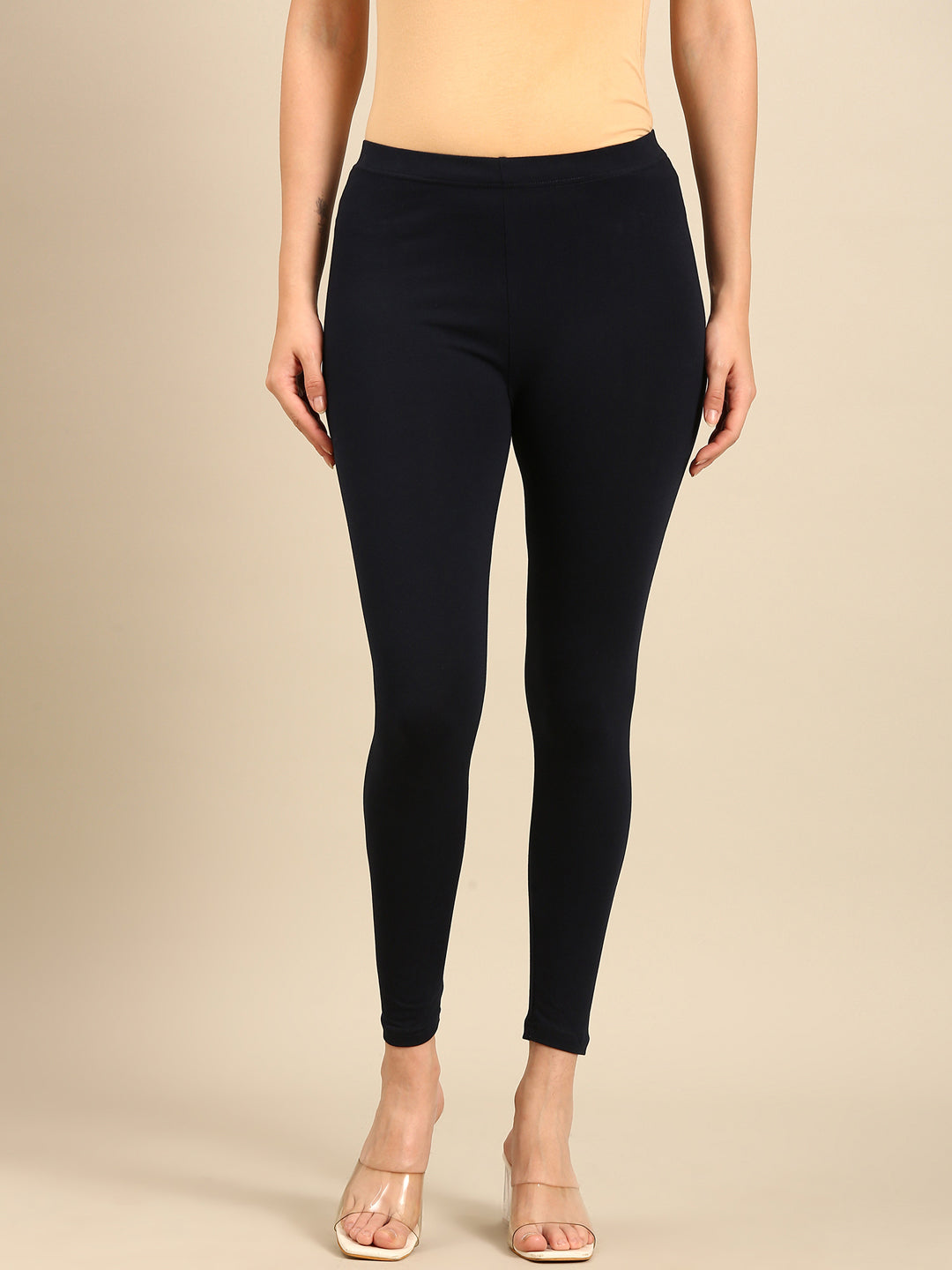 Ankle Length Leggings Cotton-Navy