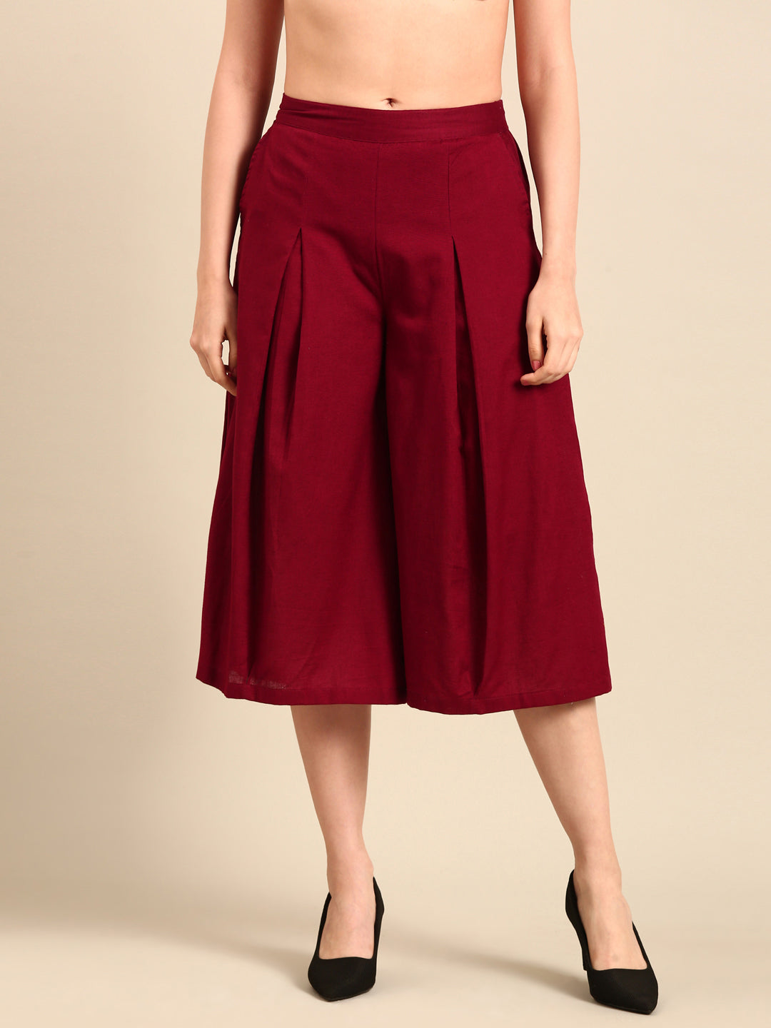 Culottes-Maroon