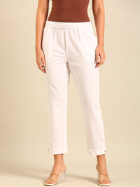 Cigarette Pants-White