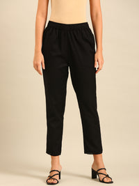 Cigarette Pants-Black