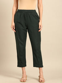 Cigarette Pants-Green