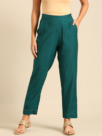 Cigarette Pant-Peacock Green