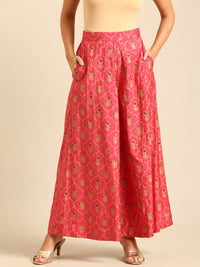 Palazzo All Over Print-Coral