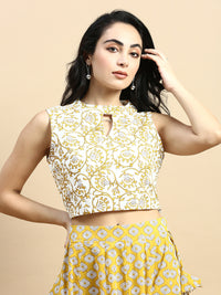 Co-Ord Set (Blouse & Skirt)-Mustard