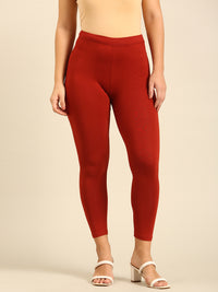 Ankle Length Leggings Viscose-Burnt Orange