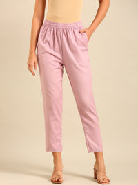 Cigarette Pants-Pink