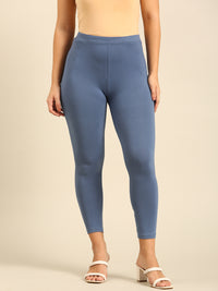 Ankle Length Leggings Viscose-Airforce Blue