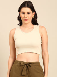 Crop Top-Chalk