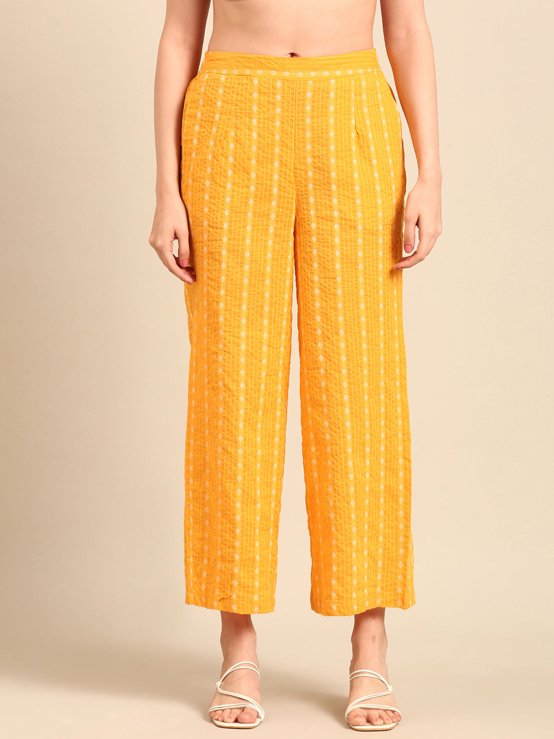 Culottes All Over Print-Yellow