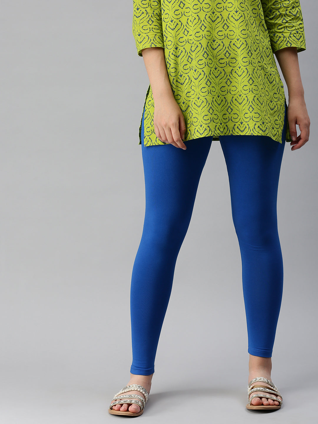 Buy Cobalt Blue Leggings for Women by De Moza Online | Ajio.com