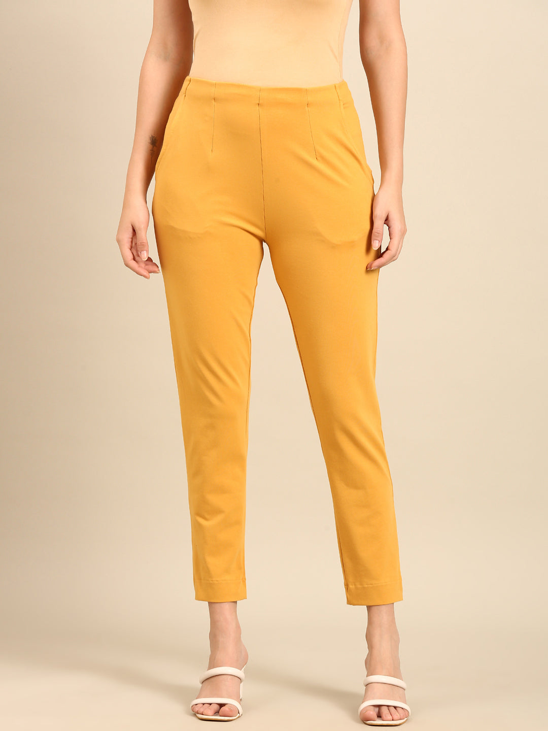 Super Stretch Kurti Pant-Gold