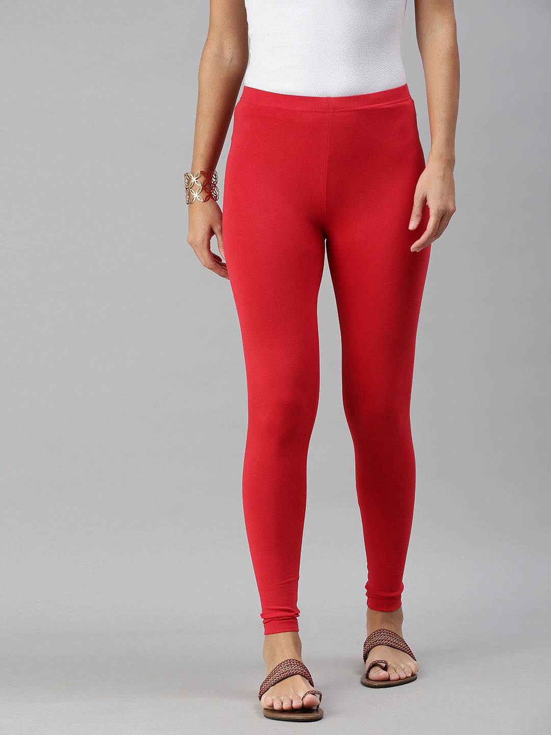 Plus Size Premium Cotton High Waist Full Ankle Length Leggings –  TheLovely.com