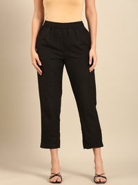 Cigarette Pants-Black