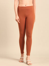 Ankle Length Leggings Cotton-Rust