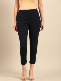 Super Stretch Kurti Pant-Navy