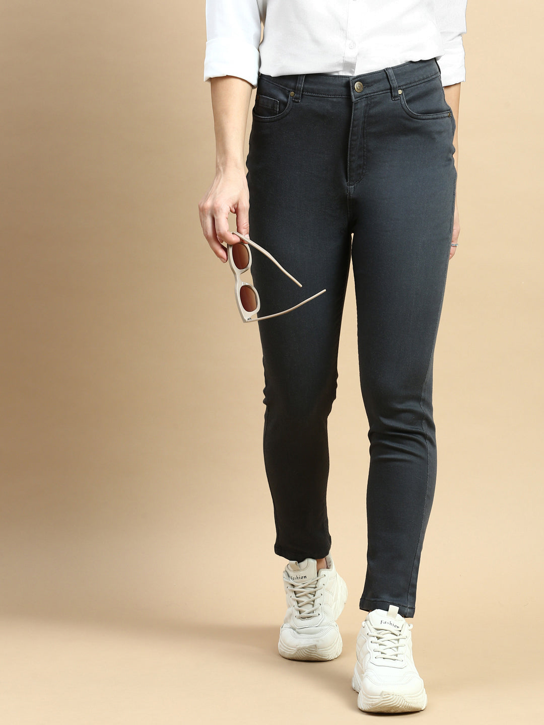 Jeans Pant-Grey - De Moza