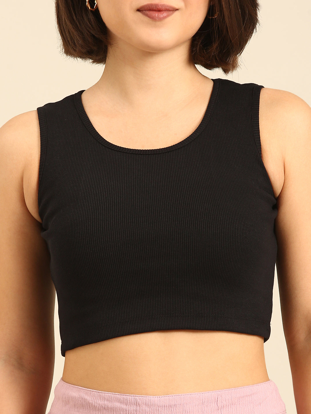 Crop Top-Black