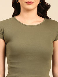 Kimono Sleeve Top-Olive Green