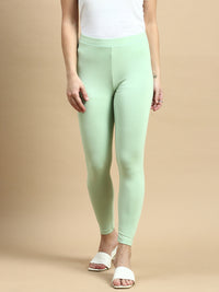 Ankle Length Leggings Viscose-Nile Green - De Moza