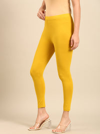 Ankle Length Leggings Viscose-Lime Yellow