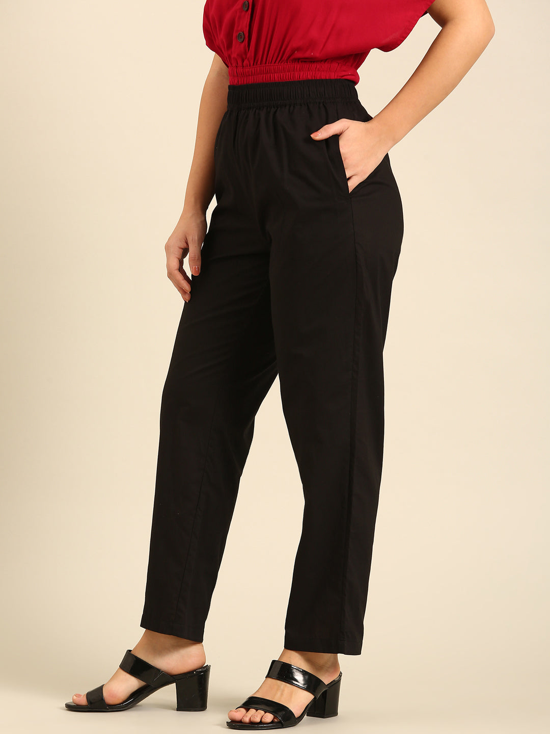 Straight Pant-Black