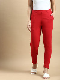 Super Stretch Kurti Pant-True Red - De Moza