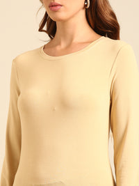 T-Shirt Long Sleeve-Beige