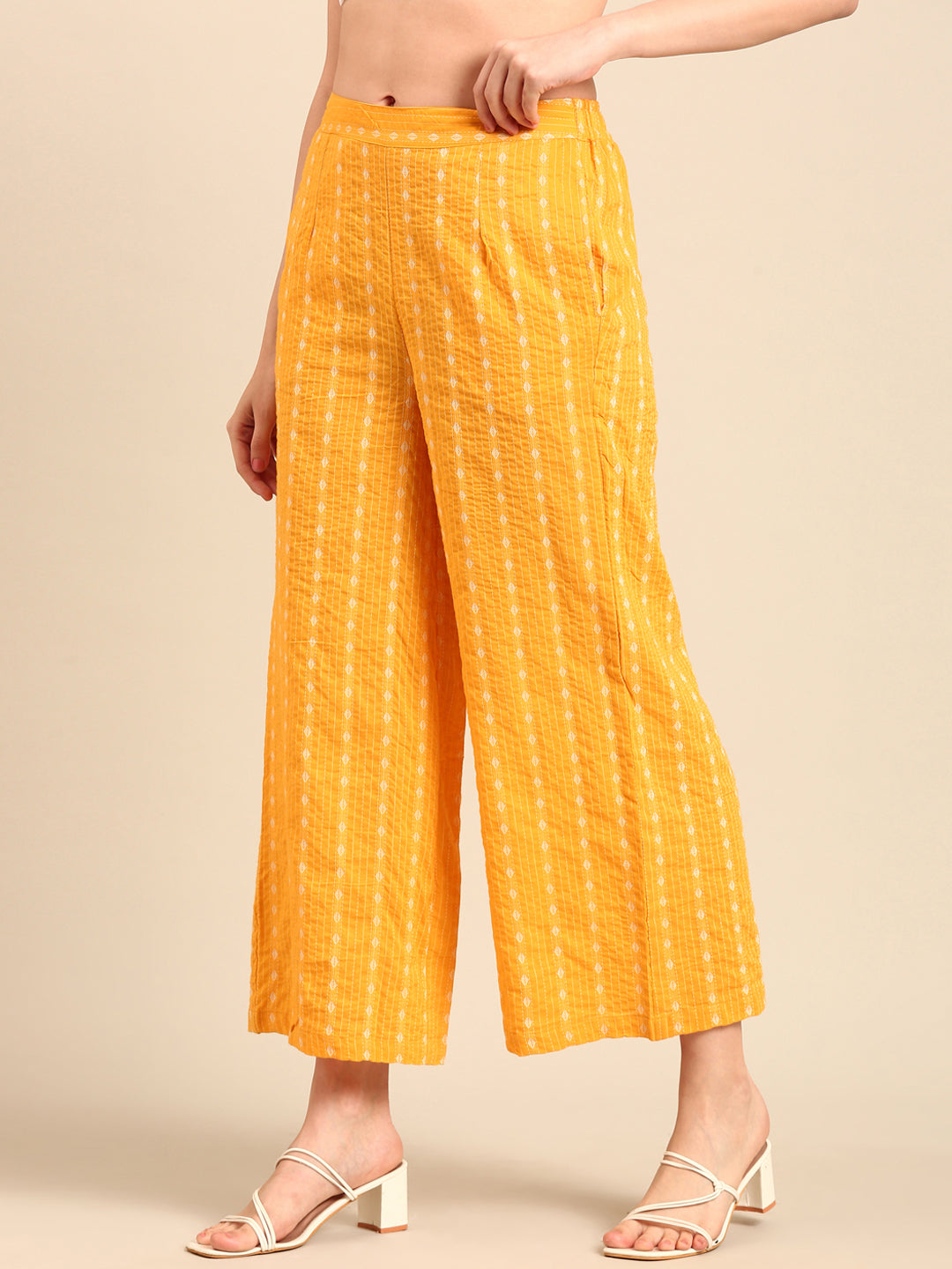 Culottes All Over Print-Yellow