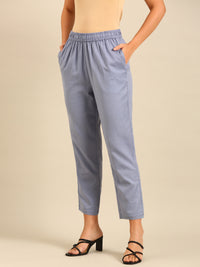 Cigarette Pants-Powder Blue