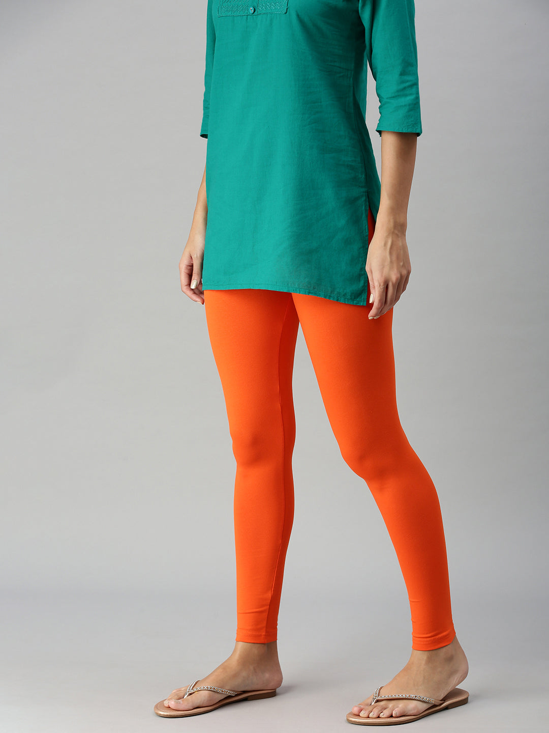 Buy Orange Leggings for Women by Plus Size Online | Ajio.com