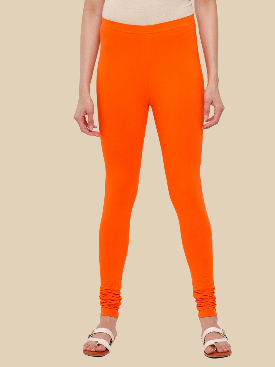 Churidar Leggings-Dark Orange - De Moza