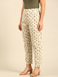 Printed Cigarette Pants-Offwhite