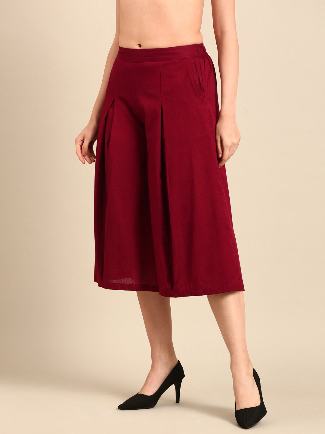 Culottes-Maroon