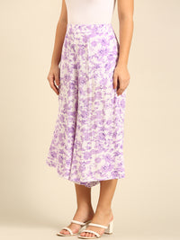 Printed Culottes-Lilac