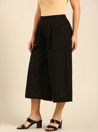 Culottes Embroidered-Black