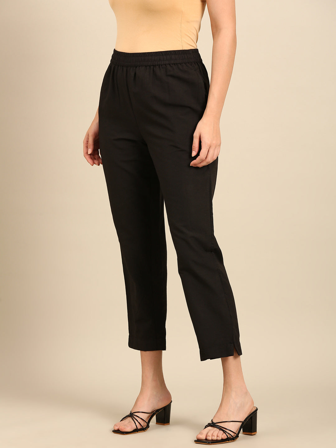 Cigarette Pants-Black