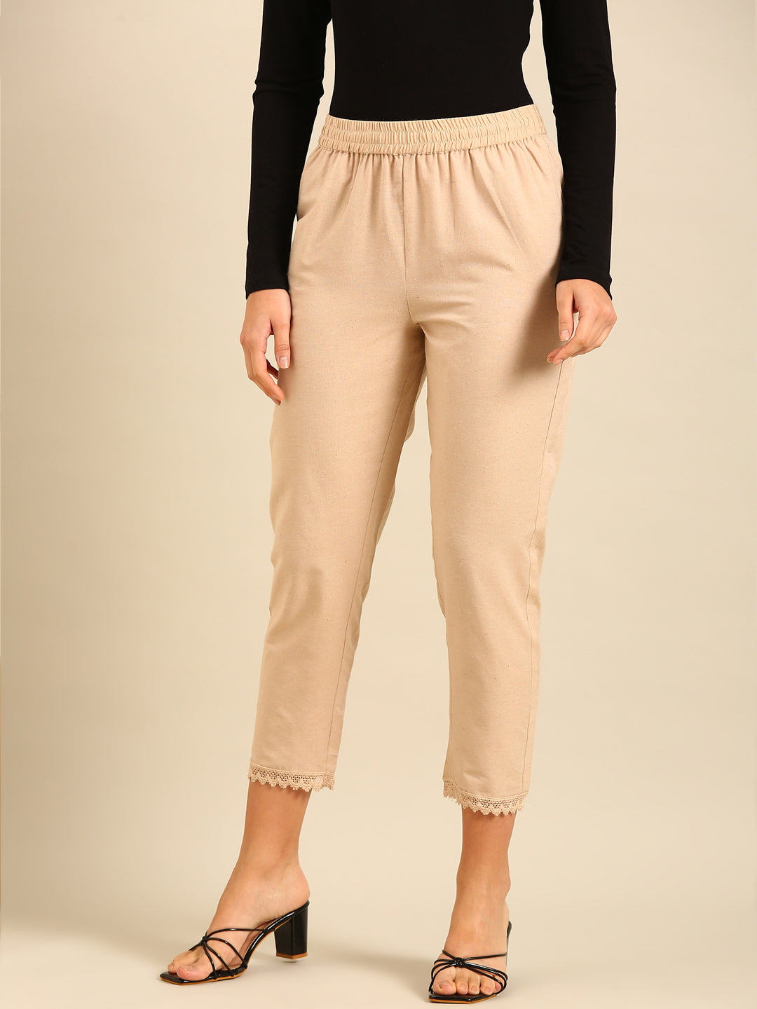 Straight Pant-Beige