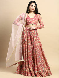 Dupatta Jacquard-Light Pink - De Moza