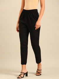 Cigarette Pants-Black