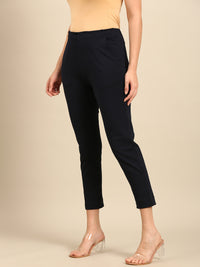 Super Stretch Kurti Pant-Navy