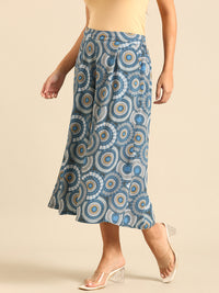 Printed Culottes-Blue