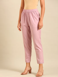 Cigarette Pants-Pink