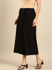 Tie Up Culottes-Black