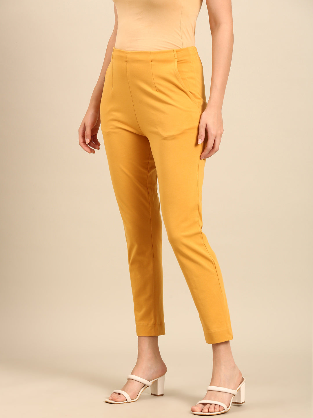 Super Stretch Kurti Pant-Gold