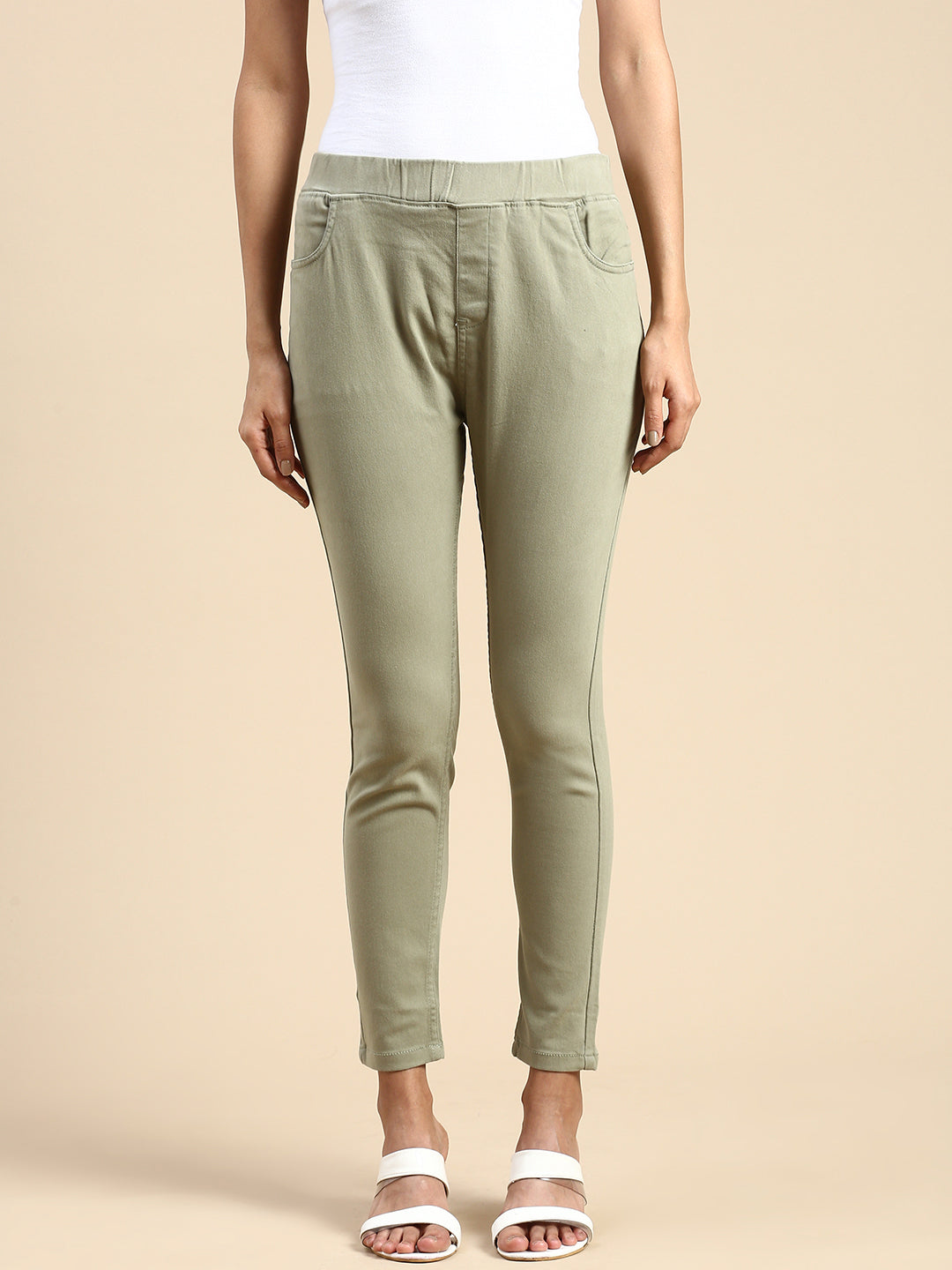 De Moza Women Jegging Mint Green