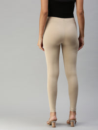 Ankle Length Leggings Cotton-Sand - De Moza