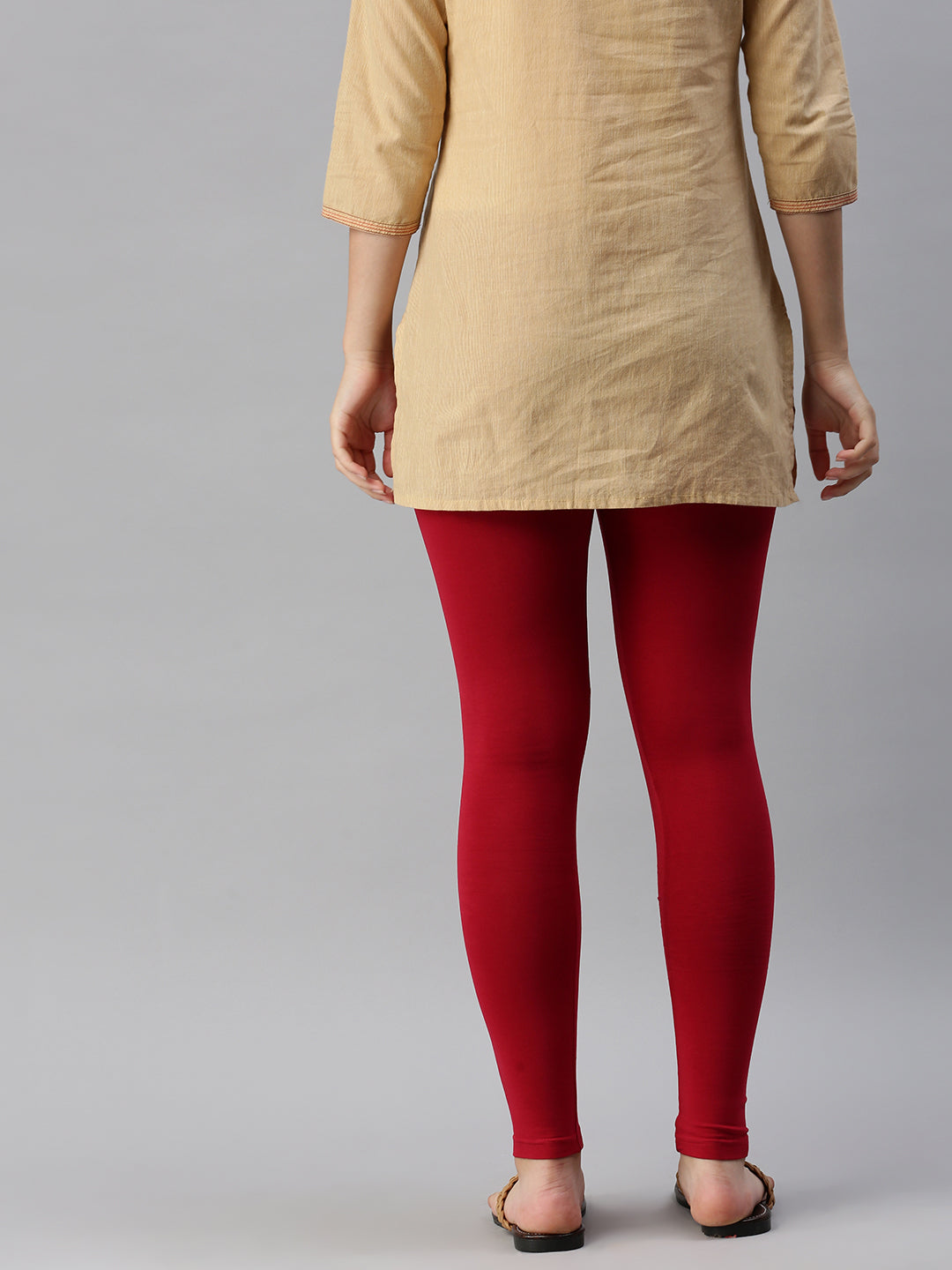 Pink Mid Waist Cotton Lycra Ankle Length Leggings at Rs 180 in Thane