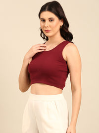 Crop Top-Burgundy